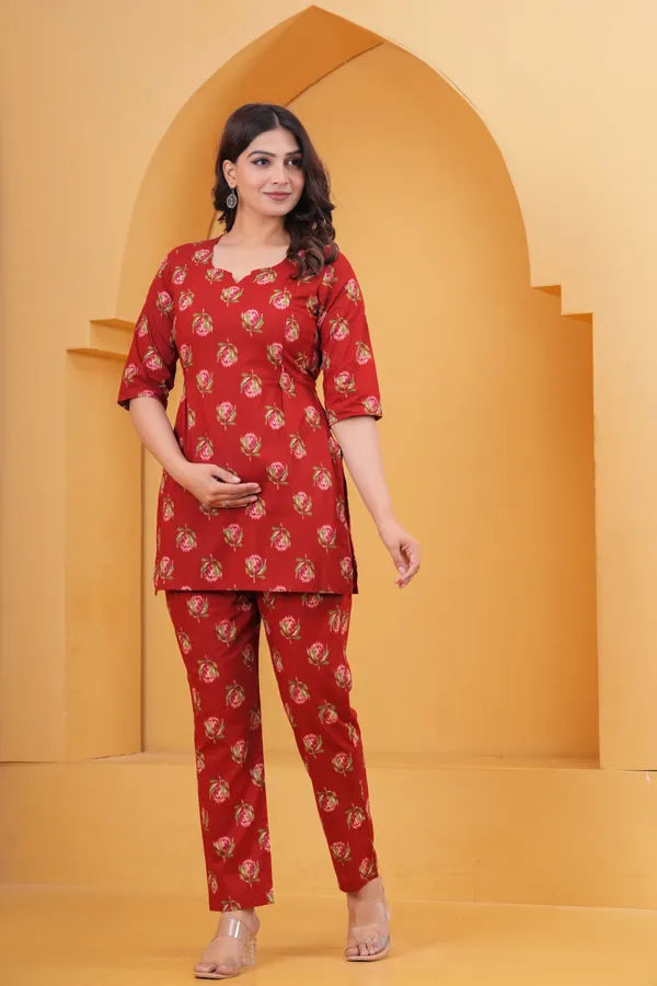 Kavya_Red_Floral_Feeding_Maternity_Co_-ord_Set