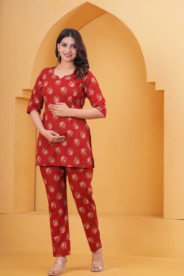 Kavya_Red_Floral_Feeding_Maternity_Co_-ord_Set