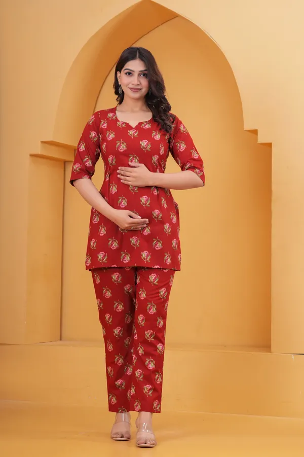 Kavya_Red_Floral_Feeding_Maternity_Co_-ord_Set