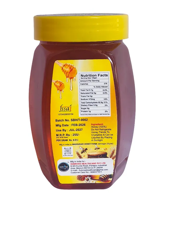 Subross_Natural_Tulsi_Honey_500_G_Pack_Of_2