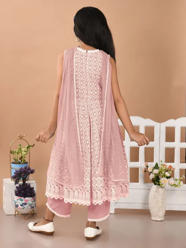 Pink_Girls_Casual_Kurta_Pyjama_And_Dupatta_Set