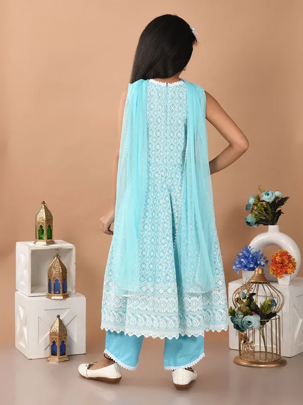 Blue_Girls_Casual_Kurta_Pyjama_And_Dupatta_Set
