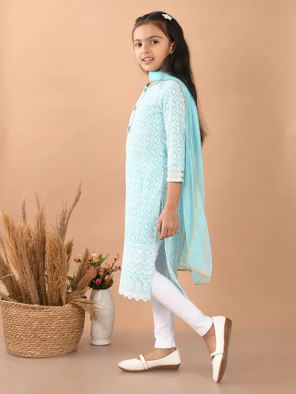Blue_Girls_Casual_Kurta_Pyjama_And_Dupatta_Set
