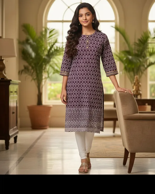 Purple_Girls_Festive_And_Party_Kurta_And_Leggings_Set