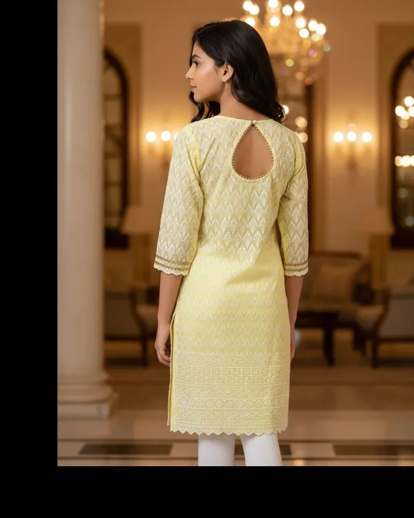 Light_Yellow_Girls_Festive_And_Party_Kurta_And_Leggings_Set
