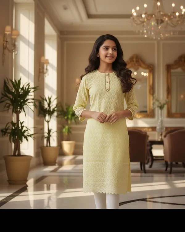 Light_Yellow_Girls_Festive_And_Party_Kurta_And_Leggings_Set