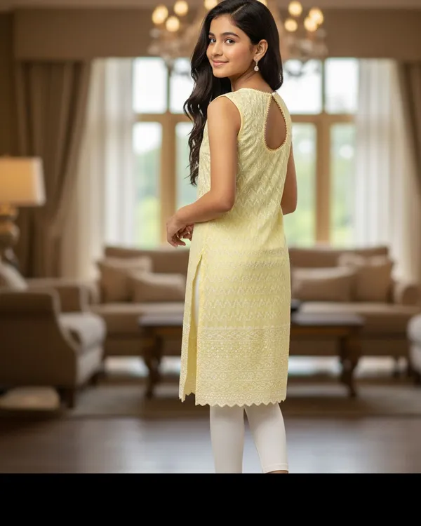 Light_Yellow_Girls_Festive_And_Party_Kurta_And_Leggings_Set