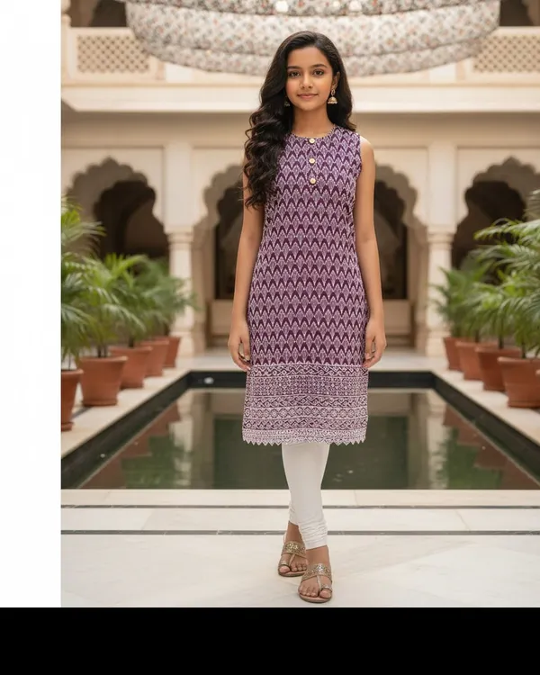 Purple_Girls_Festive_And_Party_Kurta_And_Leggings_Set