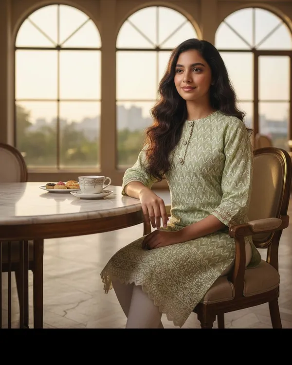 Light_Green_Girls_Casual_Kurta_And_Leggings_Set