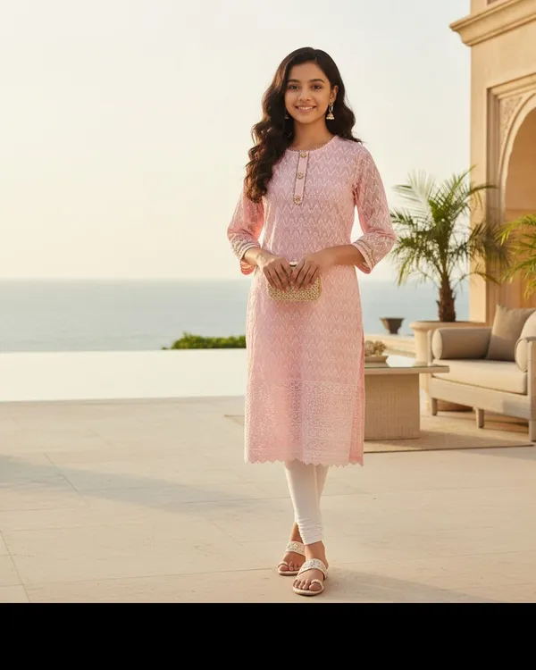 Pink_Girls_Festive_And_Party_Kurta_And_Leggings_Set