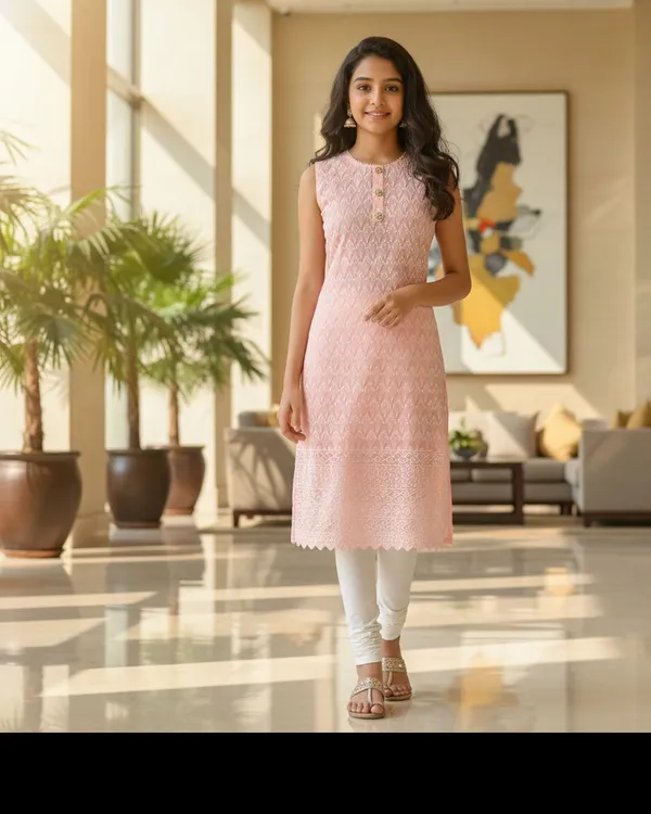 Pink_Girls_Festive_And_Party_Kurta_And_Leggings_Set