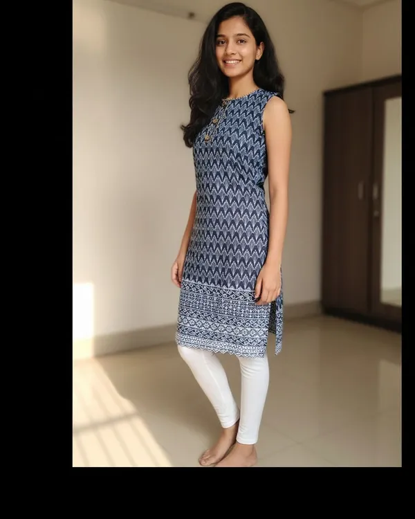 Blue_Girls_Chikan_Embroidery_Straight_Kurta