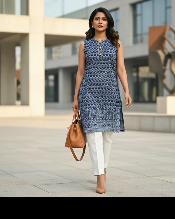 Blue_Girls_Chikan_Embroidery_Straight_Kurta