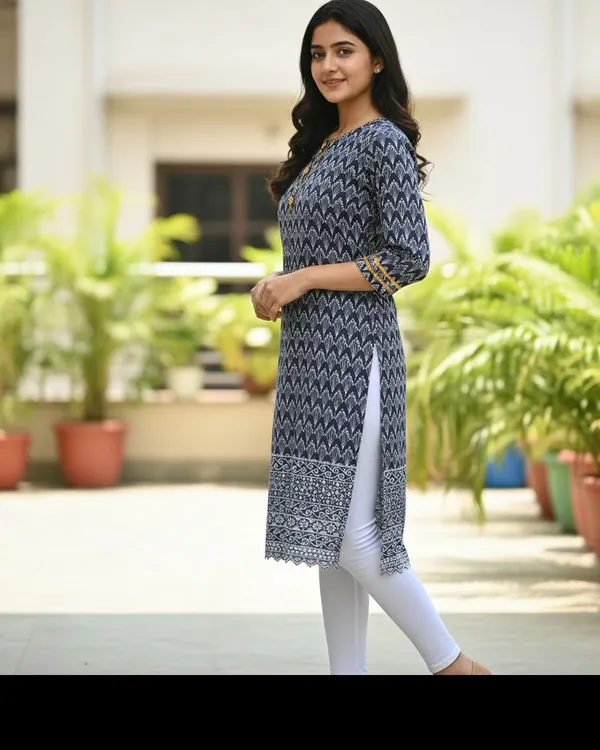 Blue_Girls_Chikan_Embroidery_Straight_Kurta