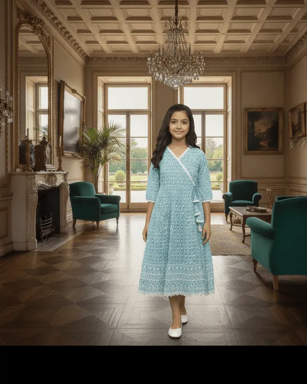 Lalti_Fashion_Girls_Chikankari_Cotton_Kurta_Set_in_Sky_Blue