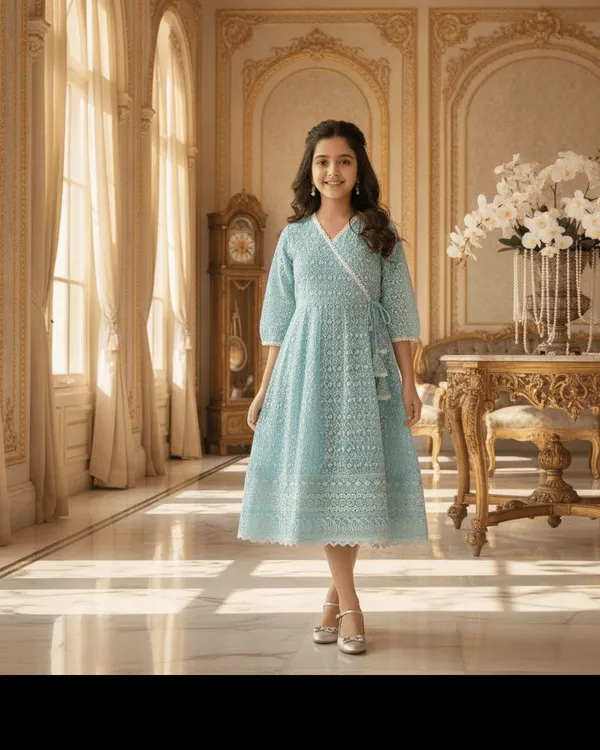 Lalti_Fashion_Girls_Chikankari_Cotton_Kurta_Set_in_Sky_Blue