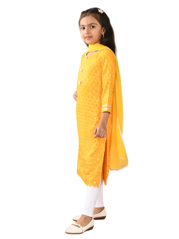 Lalti_Fashion_Girls_Chikankari_Kurti_Set_with_Churidar_and_Dupatta,_Cotton,_Sequin_Embroidered