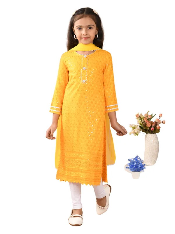 Lalti_Fashion_Girls_Chikankari_Kurti_Set_with_Churidar_and_Dupatta,_Cotton,_Sequin_Embroidered
