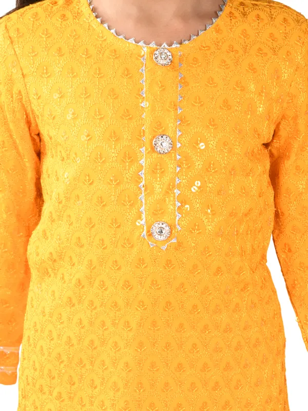 Lalti_Fashion_Girls_Chikankari_Kurti_Set_with_Churidar_and_Dupatta,_Cotton,_Sequin_Embroidered