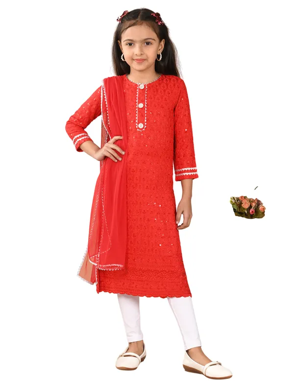 Lalti_Fashion_Girls_Chikankari_Kurti_Set_with_Churidar_and_Dupatta,_Cotton,_Sequin_Embroidered