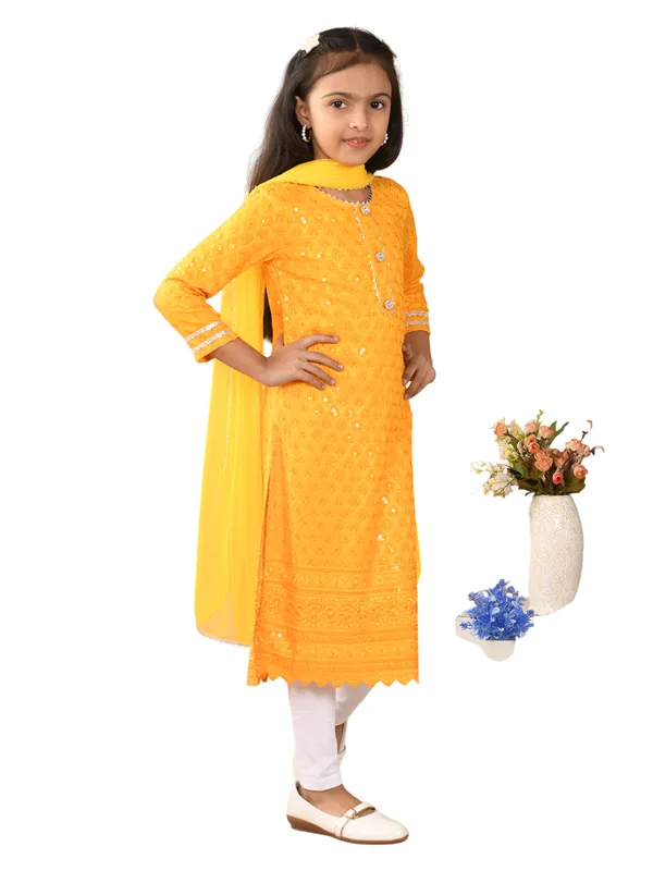Lalti_Fashion_Girls_Chikankari_Kurti_Set_with_Churidar_and_Dupatta,_Cotton,_Sequin_Embroidered