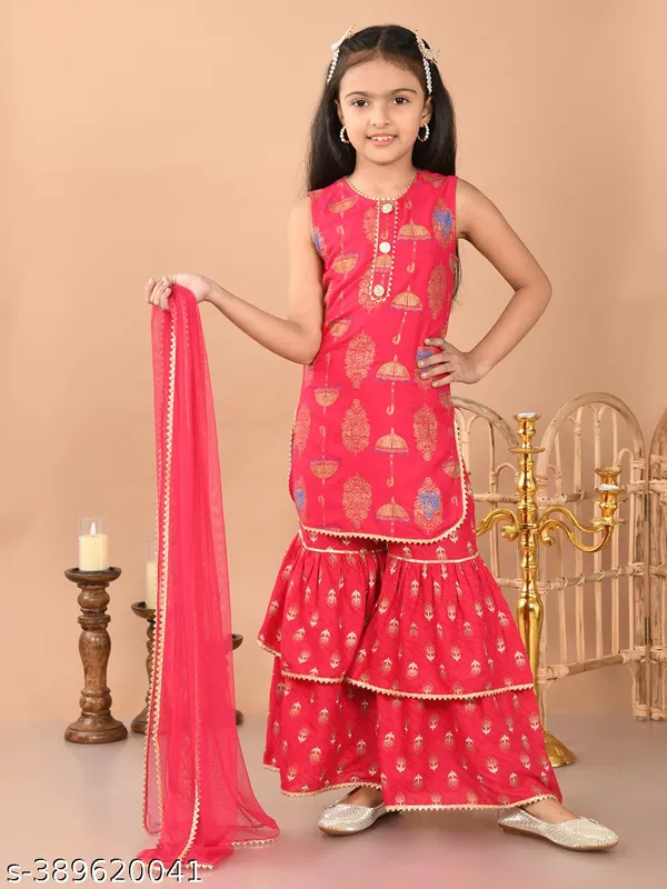 Lalti_Fashion_Kids_Special_Rayon_Suit_Sharara_Set_with_Umbrella_design_dress