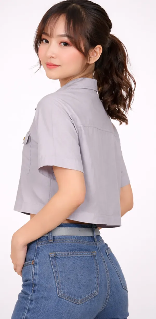 Young_Now_Women's_Grey_Crop_Shirt