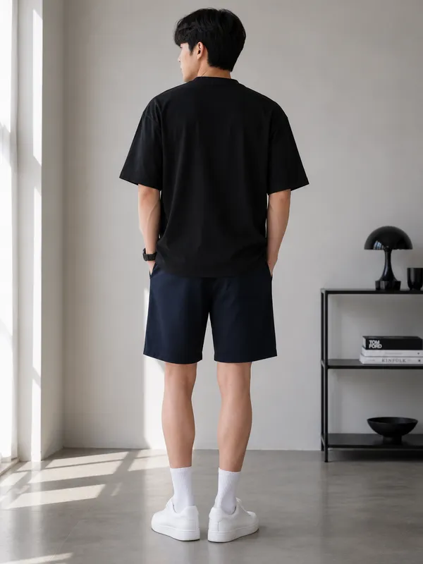 Young_Men_Navy_Blue_Cotton_Shorts_for_Men_-_Casual_Comfortable_Fit
