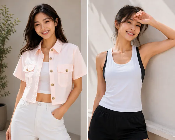 White_Sports_Tank_Top_And_Young_Now_Light_Pink_Crop_Shirt_For_Women
