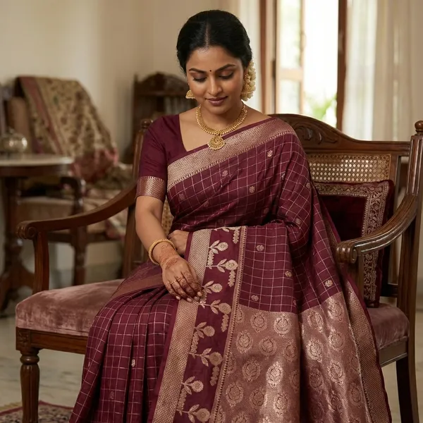 Maroon_Raw_Mango_Silk_Saree_For_Woman