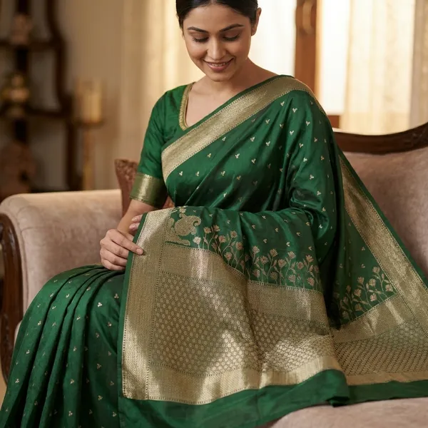Green_Raw_Mango_Silk_Saree_For_Woman
