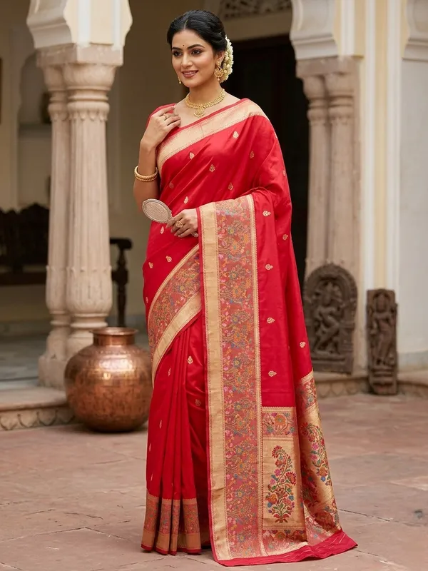 Red_Mashru_Silk_Saree_For_Woman