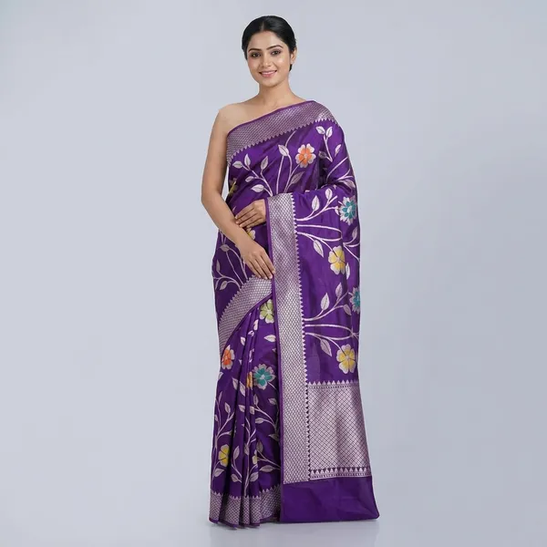 Purple_Viscose_Mango_Silk_Saree_For_Woman