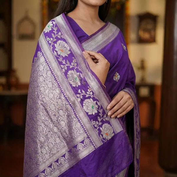 Purple_Viscose_Mango_Silk_Saree_For_Woman