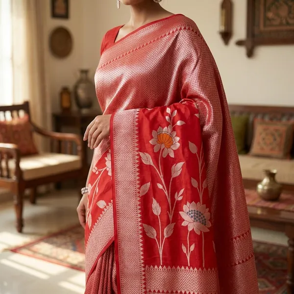 Red_Viscose_Mango_Silk_Saree_For_Woman