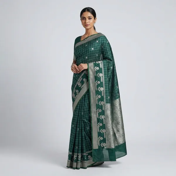 Green_Raw_Mango_Silk_Saree_For_Woman