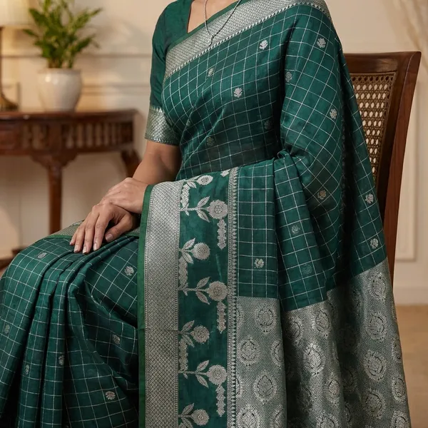 Green_Raw_Mango_Silk_Saree_For_Woman