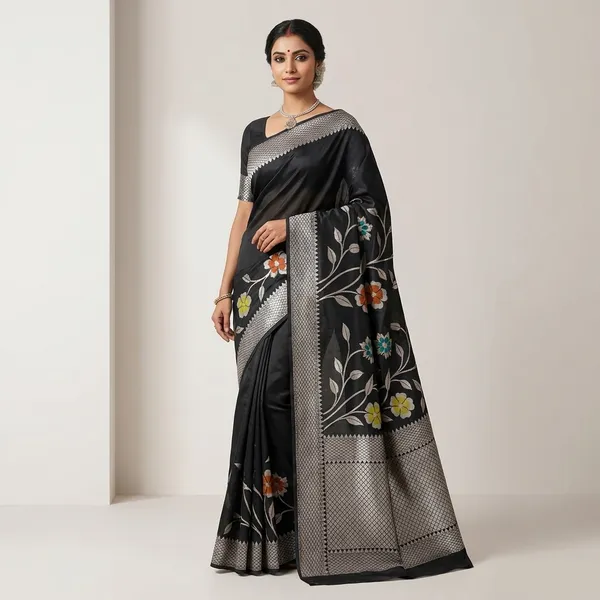 Brown_Viscose_Mango_Silk_Saree_For_Woman