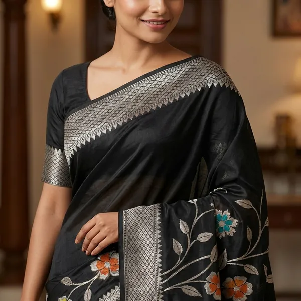 Brown_Viscose_Mango_Silk_Saree_For_Woman