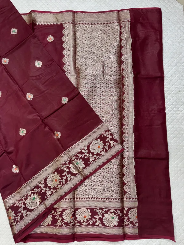 Maroon_Viscose_Mango_Silk_Saree_For_Woman