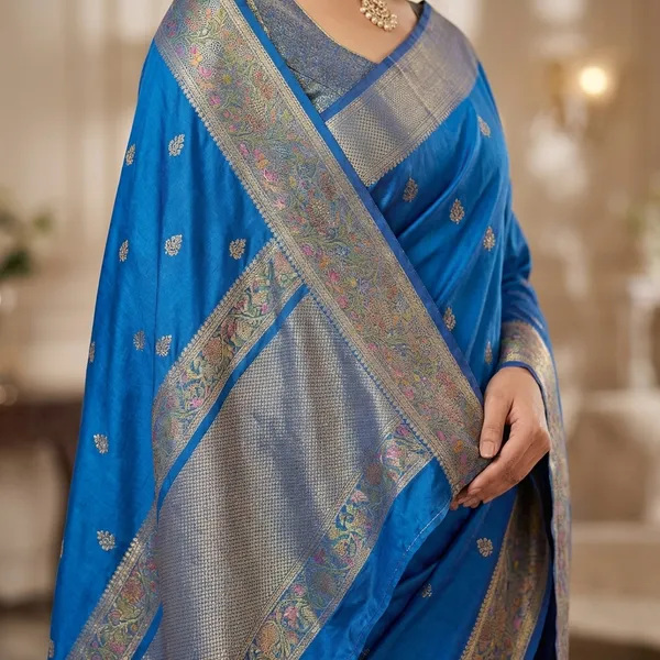 Royal_Blue_Mashru_Silk_Saree_For_Woman