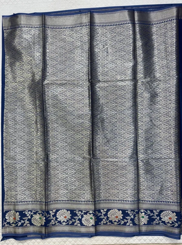 Blue_Viscose_Mango_Silk_Saree_For_Woman