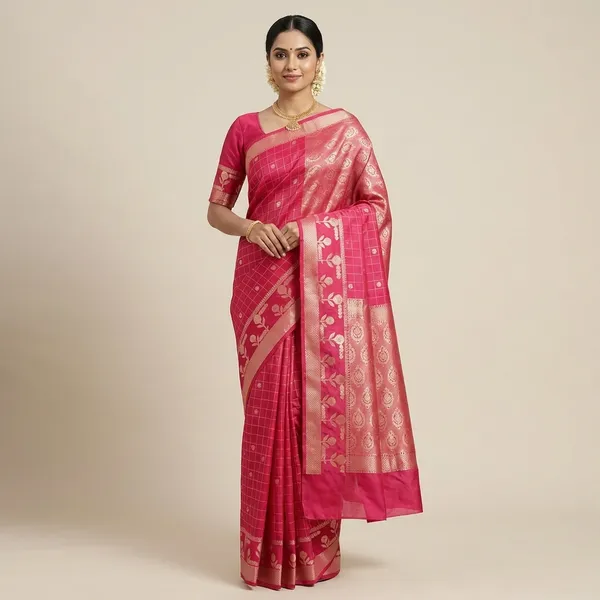 Pink_Raw_Mango_Silk_Saree_For_Woman