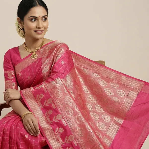 Pink_Raw_Mango_Silk_Saree_For_Woman