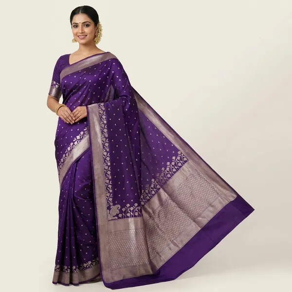 Blue_Raw_Mango_Silk_Saree_For_Woman