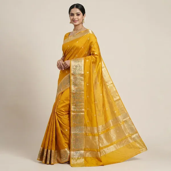 Yellow_Mashru_Silk_Saree_For_Woman