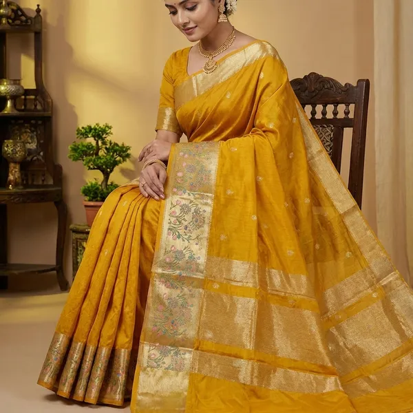 Yellow_Mashru_Silk_Saree_For_Woman