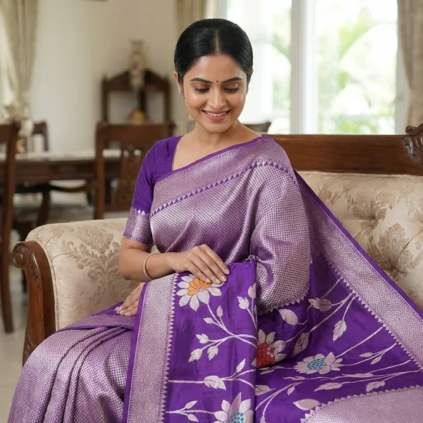 Purple_Viscose_Mango_Silk_Saree_For_Woman