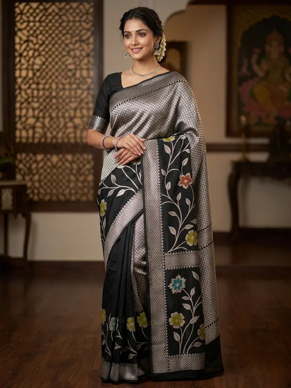 Brown_Viscose_Mango_Silk_Saree_For_Woman
