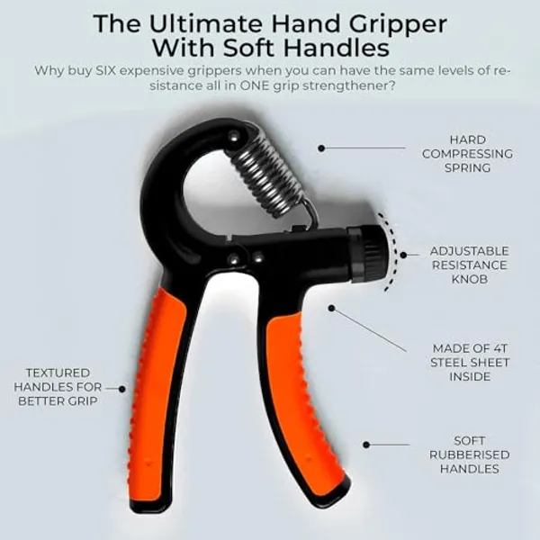 Black_And_Orange_Yixty_Adjustable_Hand_Gripper_With_Soft_Handles